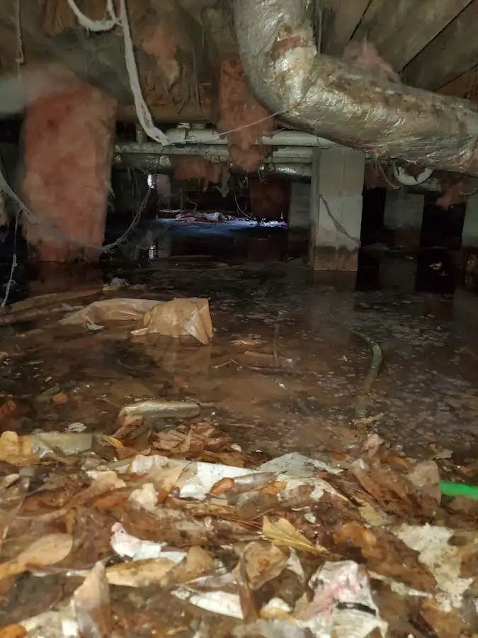 Crawl space flood assessment for Commercial Water Damage Restoration in Edgerton